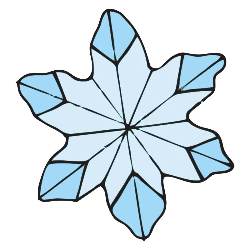 Design élégant de fleur de glace bleue