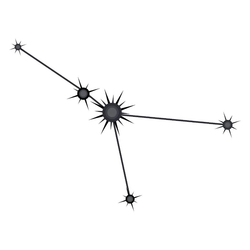 Krebs Stern Konstellation Sternzeichen Schwarz & Grau