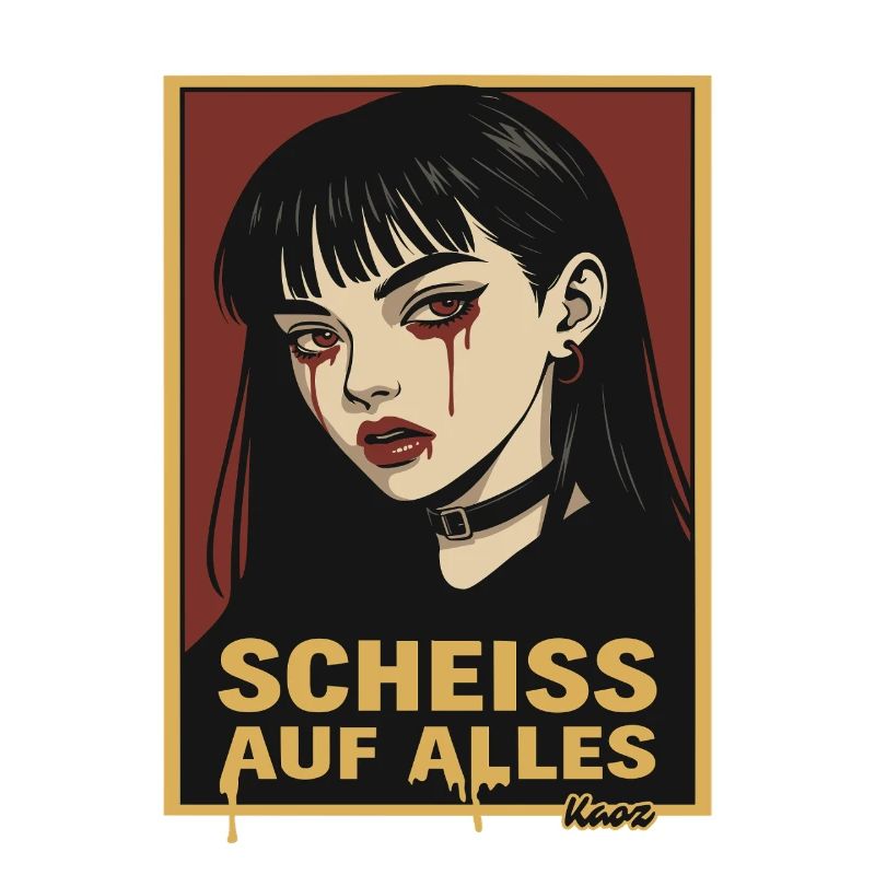 Emo Gothic Girl with Statement