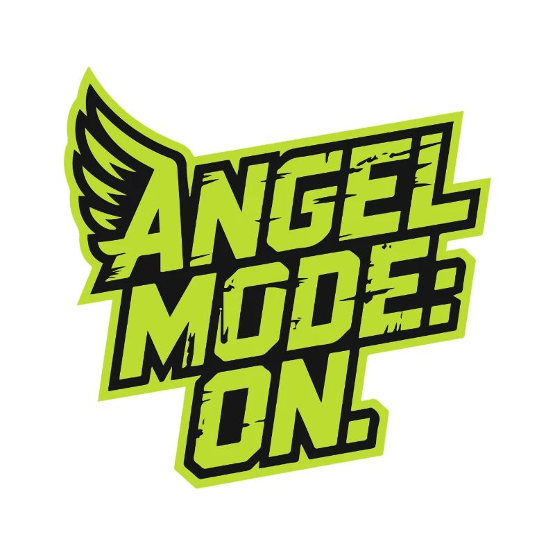 Modèles d’anges sur une typographie verte audacieuse