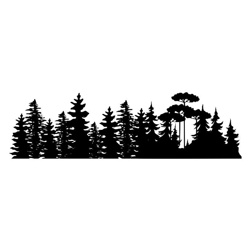 Conception de silhouettes de paysage forestier