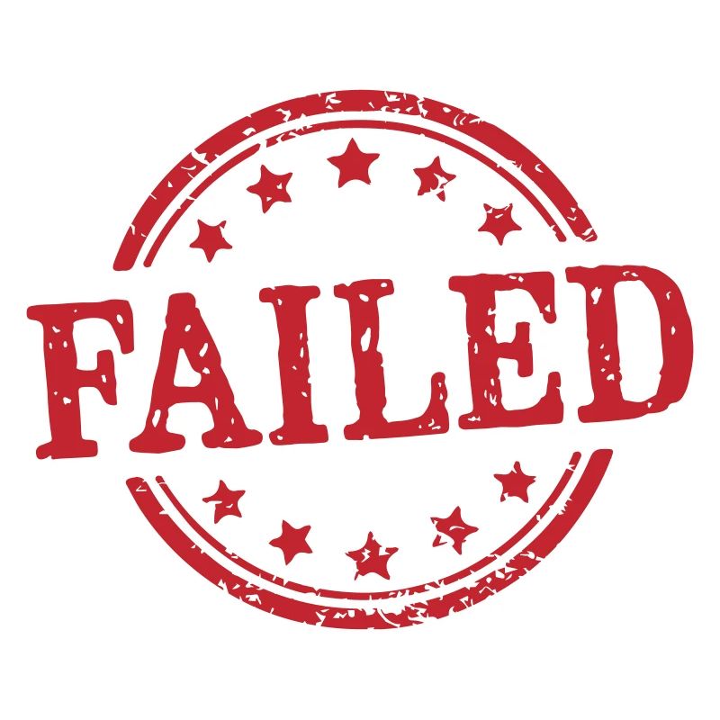Failed Red Grunge Stamp