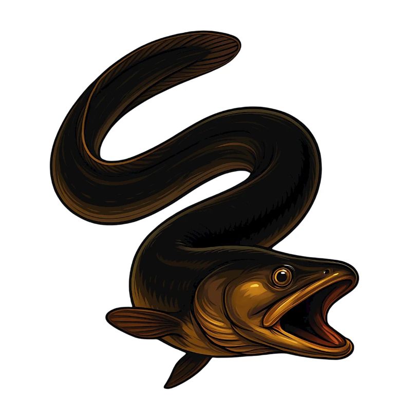 Fascinating eel in the water
