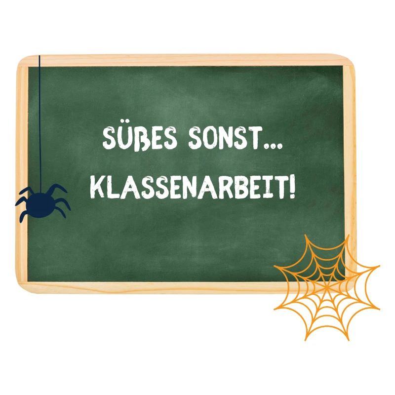 Süßes Sonst Klassenarbeit - Halloween Lehrerin