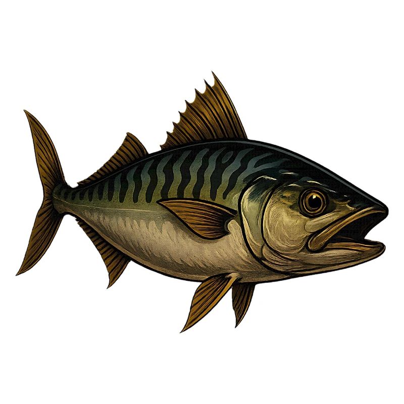 Vivid Mackerel Fish Illustration