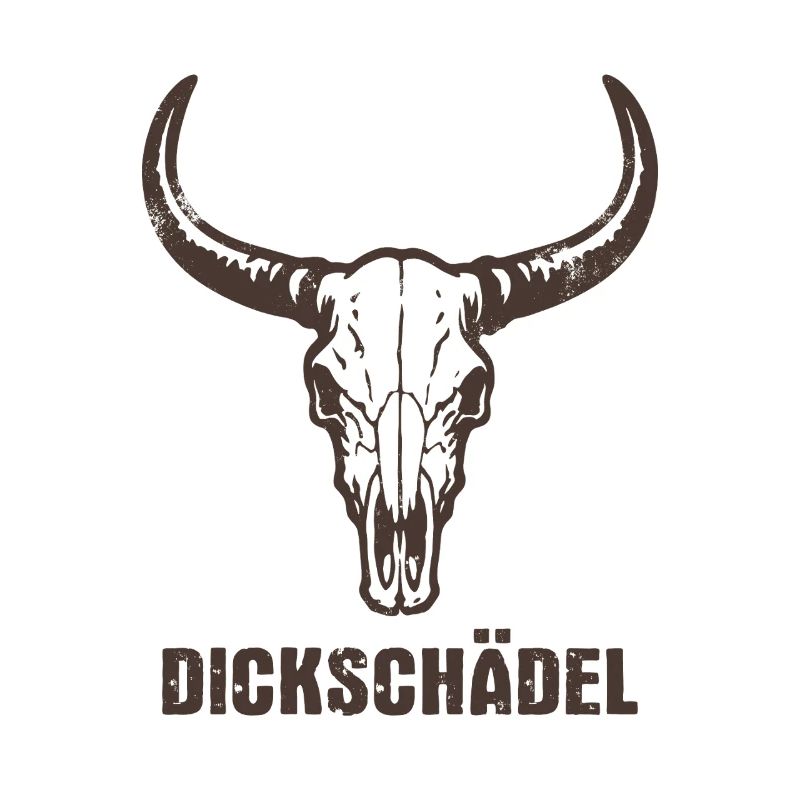 Stierkopf Schädel mit Hörnern - Dickschädel