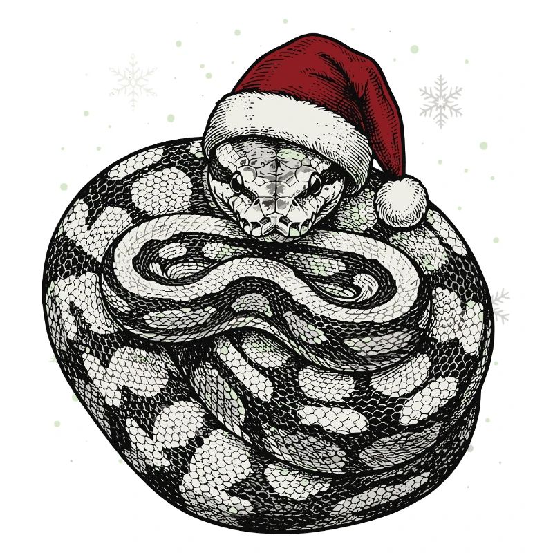 Serpent roi python roi de Noël Python boule