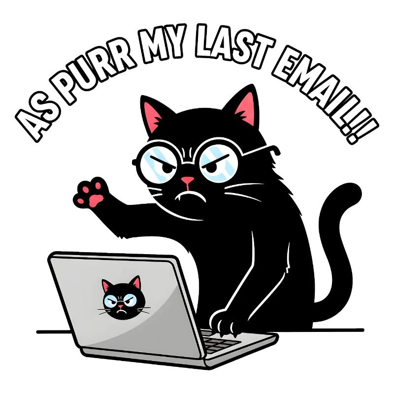 Alors que mon dernier e-mail Dessin de chat drôle