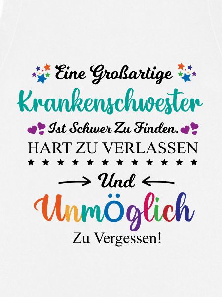 Krankenschwester Beruf Spruch Abschied Geschenk