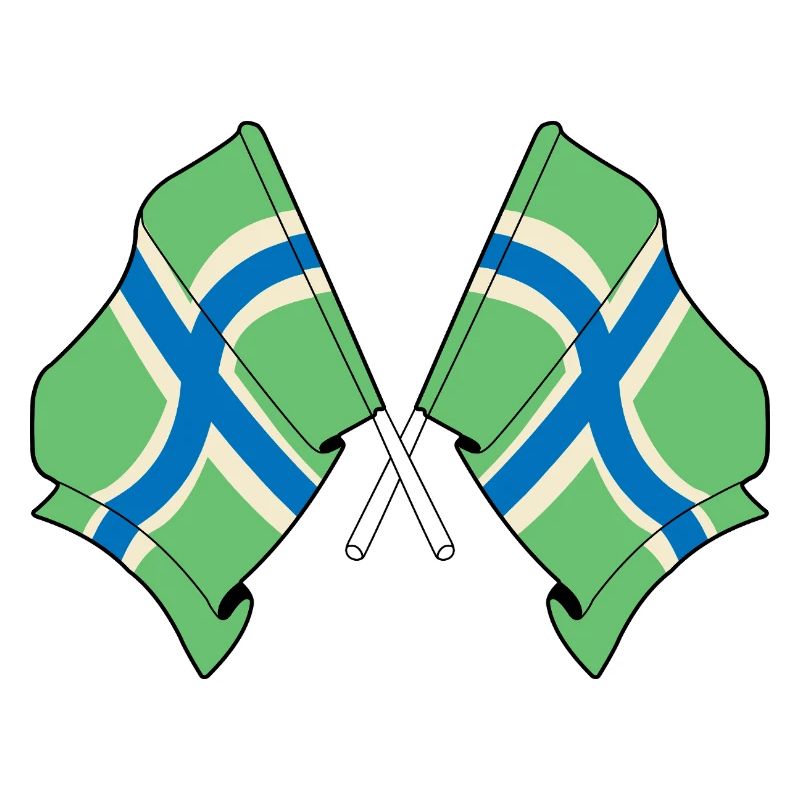 Drapeaux croisés du Gloucestershire