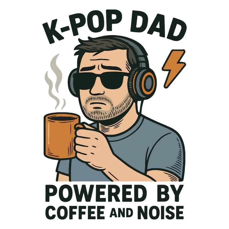 K Pop Dad alimenté par le café et le bruit