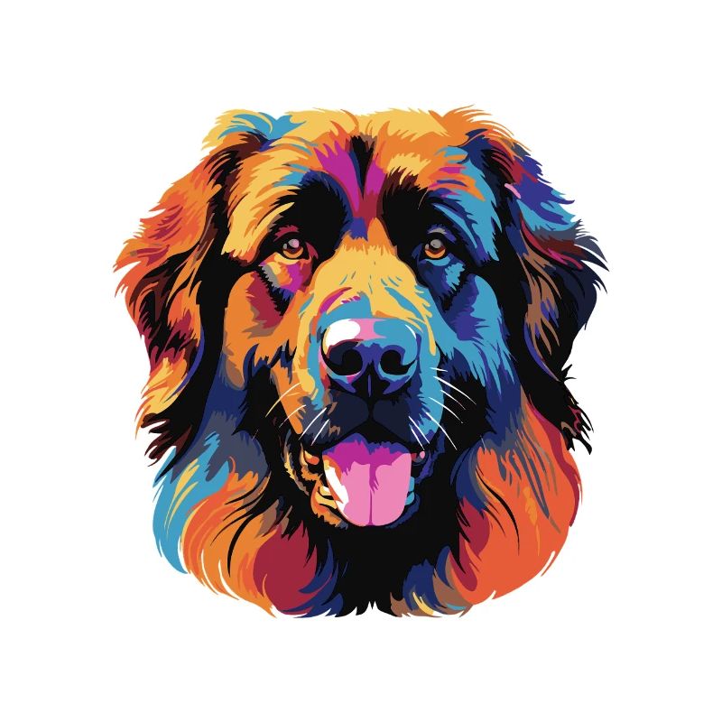 Explosion de couleur Portrait de chien