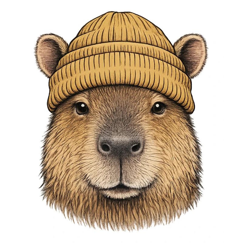 Capybara avec coiffe