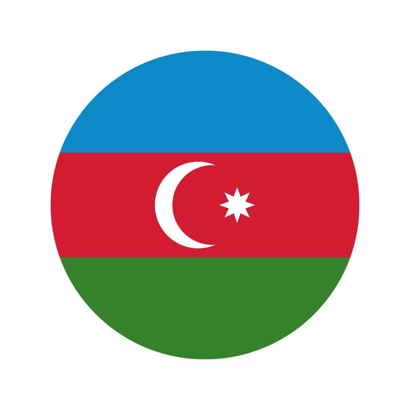 Drapeau rond de l’Azerbaïdjan