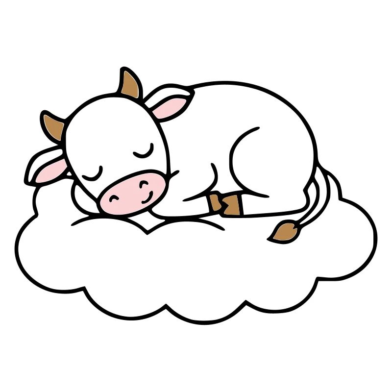 Sleeping Cow Cloud Dream Baby