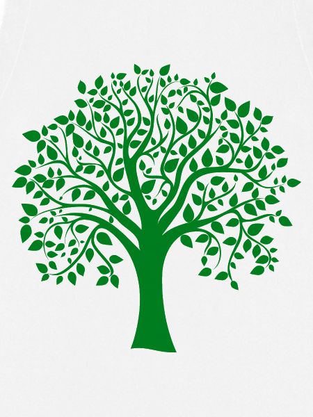 Grüne Jumbo-Baum-Print-Silhouette