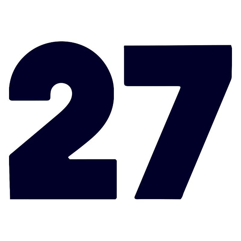 Bold 27 Numeric Emblem