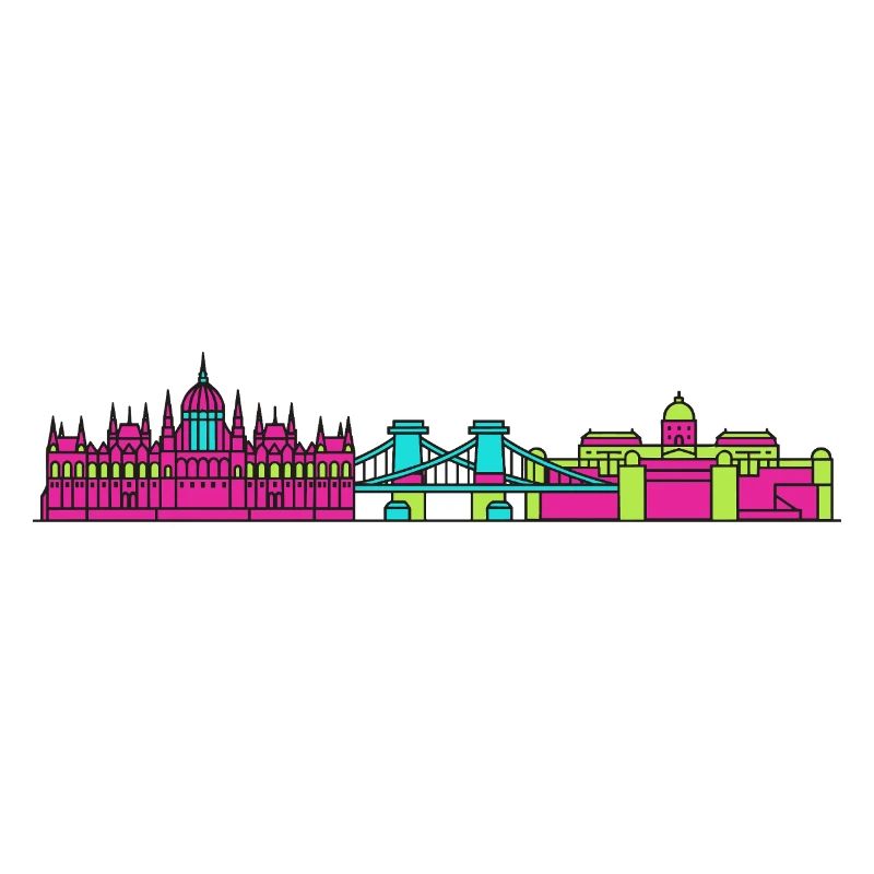 Budapester Stadtskyline-Parlament: Moderne Kunst