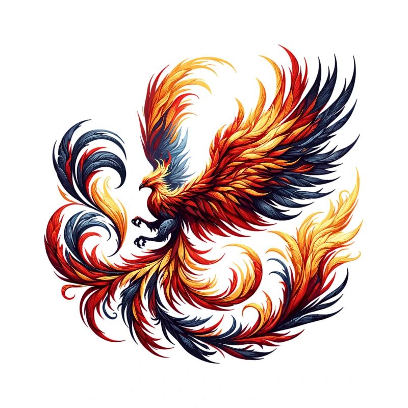 Phénix de Feu dans le Vortex de Flammes