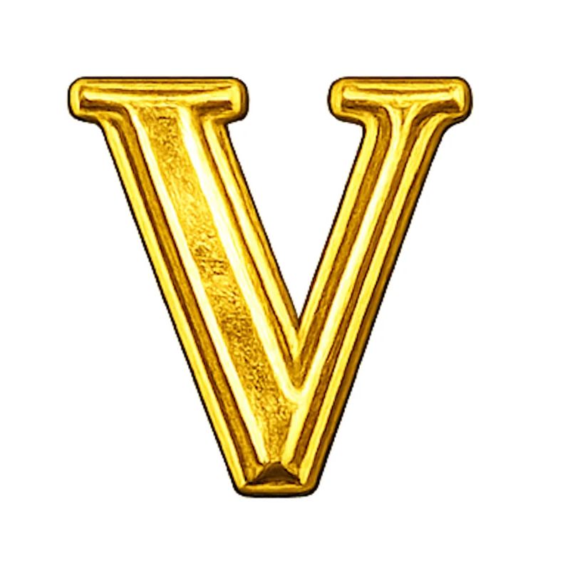Monogramme V doré - Brillant
