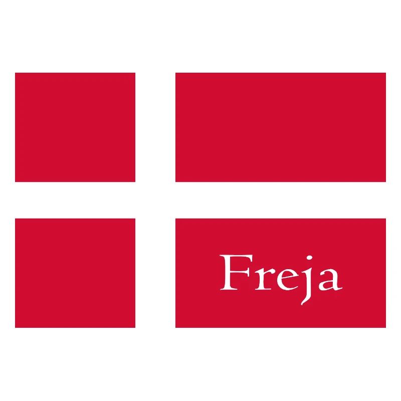Freja auf dänischer Flagge