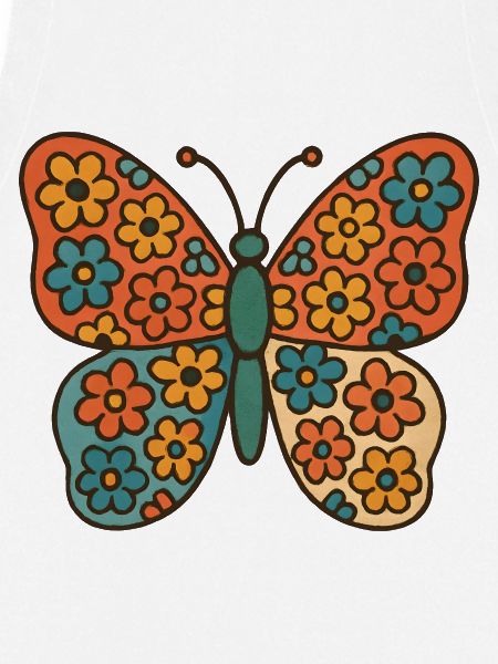 Schmetterling mit Blumenmuster