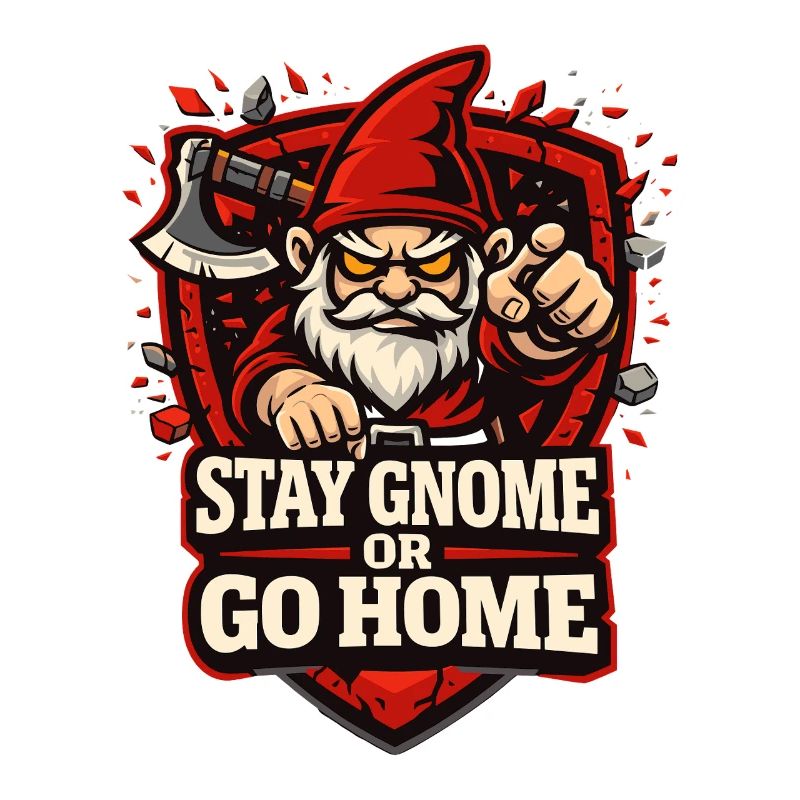 Evil Gnome, Dark Gnome, Goth Gnome, Funny Gnome