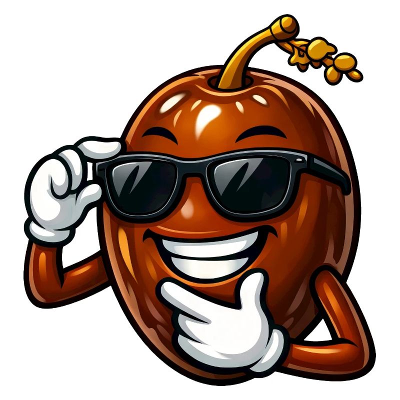 Dessin animé Cool Date Fruit Fruit Arabic