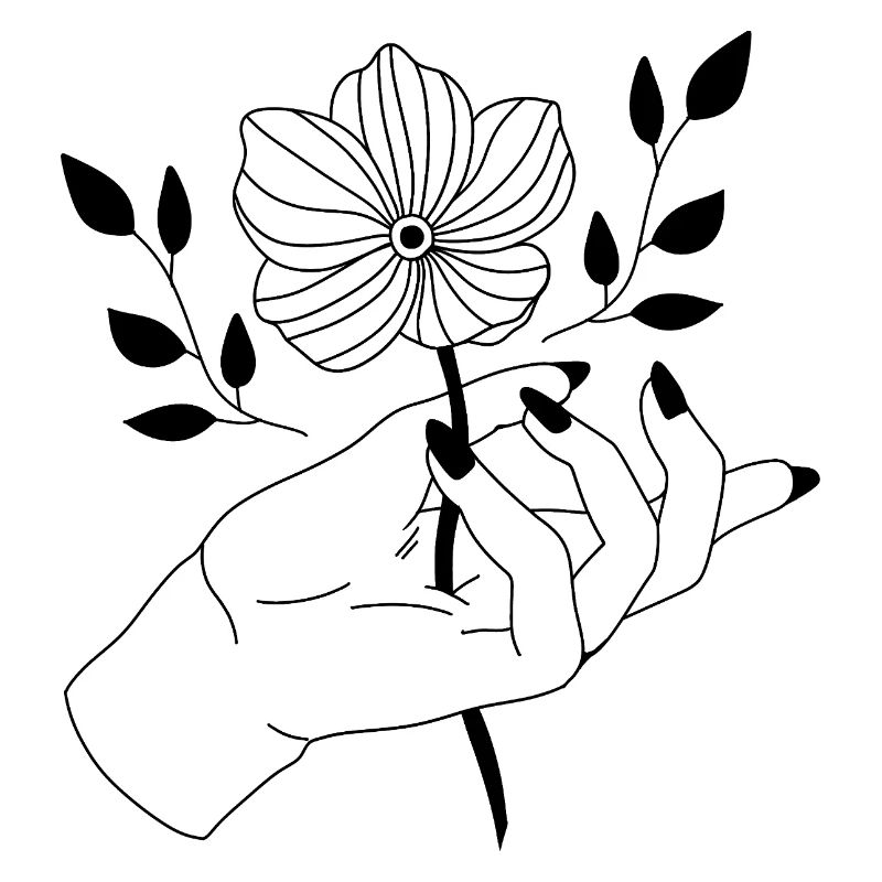 Fleur en main