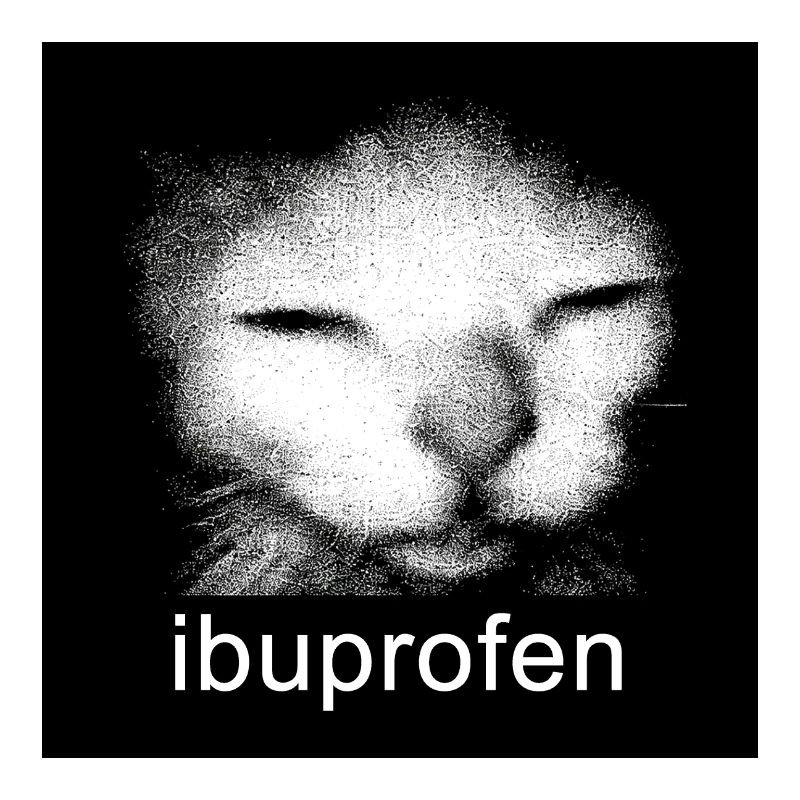 Chemise pour chat à l’ibuprofène | Esthétique du mème d’humour noir Te