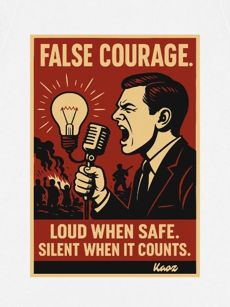 False Courage Protestplakat