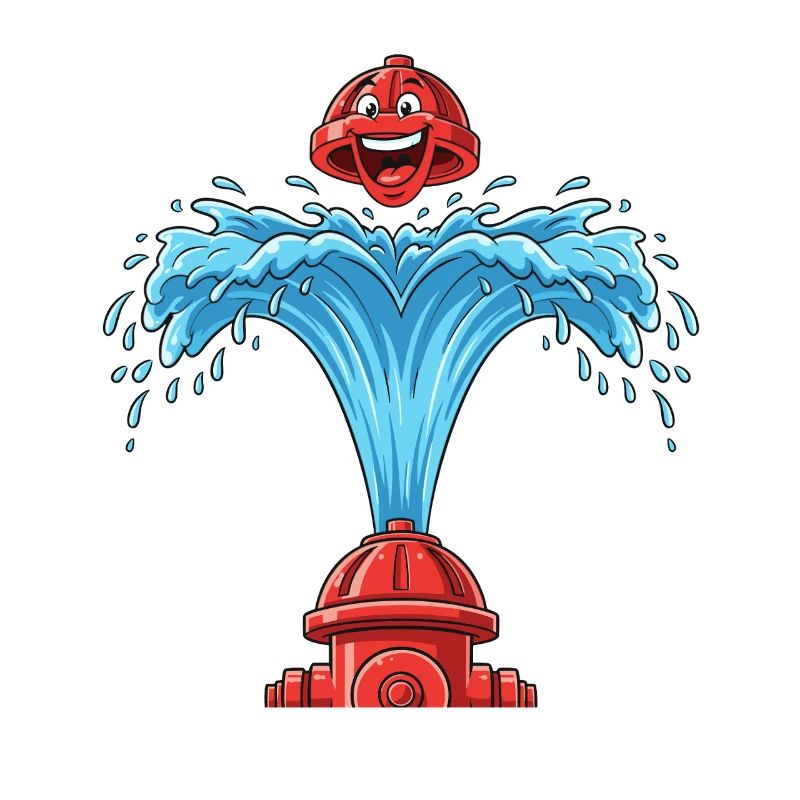 Heart bubbles from hydrant