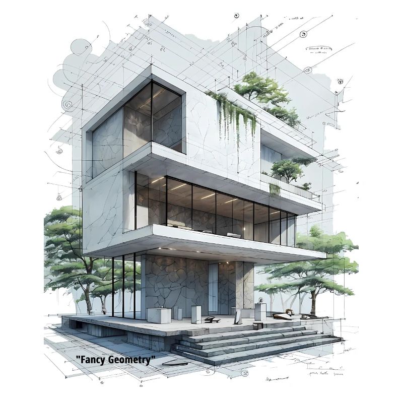 Fancy Geometry Modern House