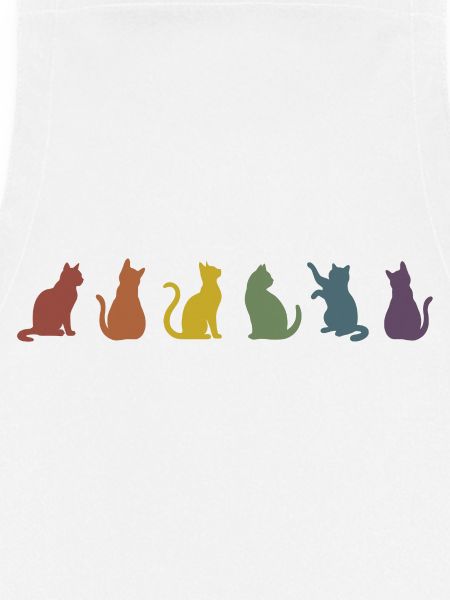 Bunte Pride Katzen Silhouetten 