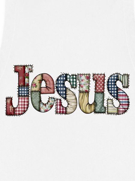 Patchwork Jesus Schriftzug