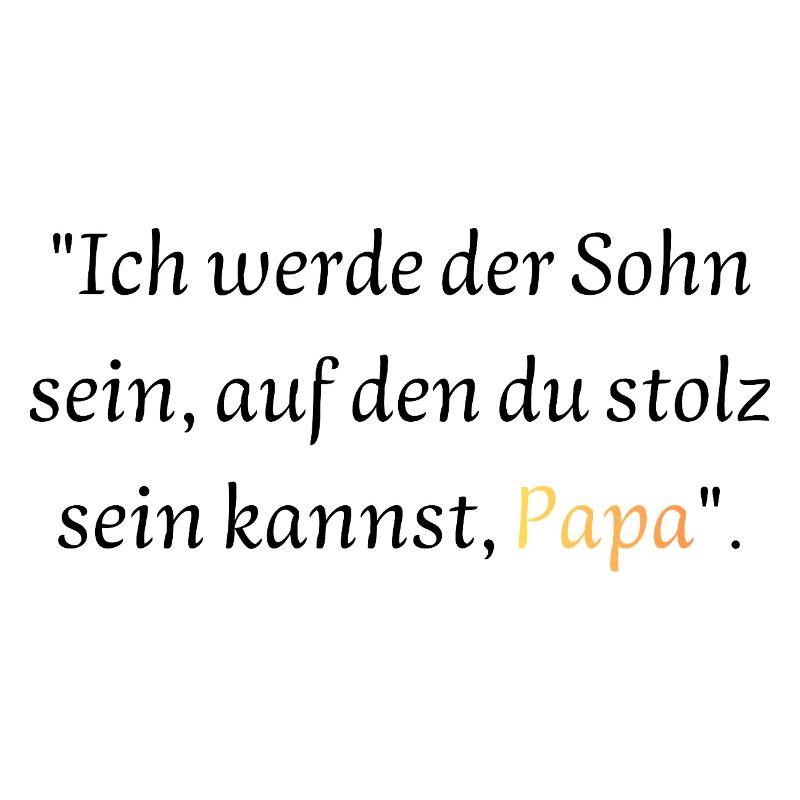 Versprechen an Papa: Stolzer Sohn