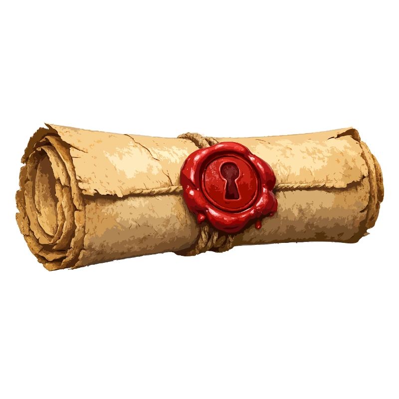 Papyrus Scroll with Red Seal