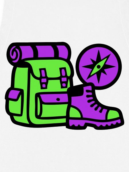 Hiking Backpack Compass Graphic