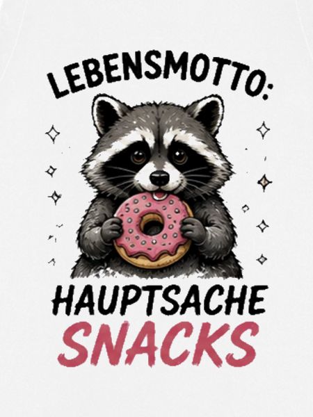 Lebensmotto Snacks Waschbär