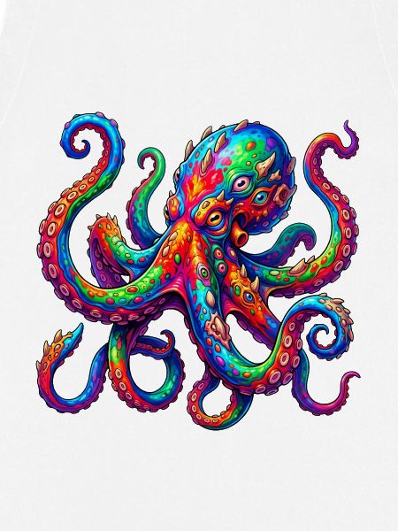 Lebhafter Neon-Oktopus-Ausbruch