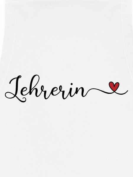 Lehrerin Schriftzug mit Herz