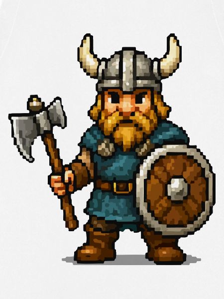 Pixelviking Krieger mit Axt