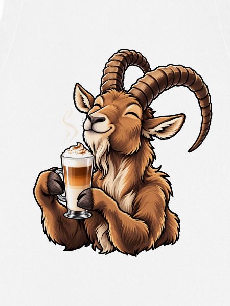 Steinbock mit Latte Macchiato