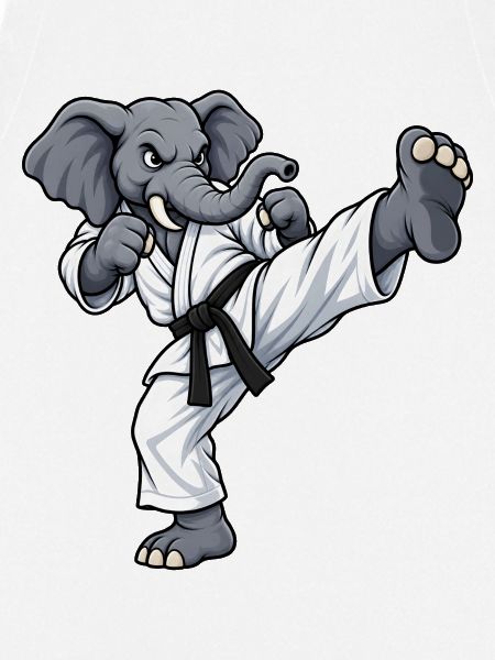 Elefant beim Karate