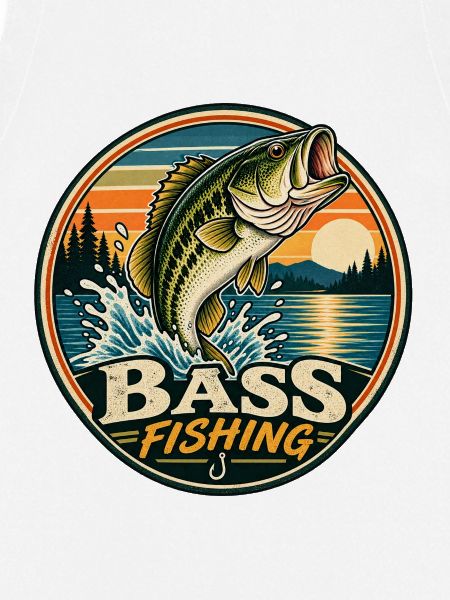 Barschfischen Sunrise Round Patch