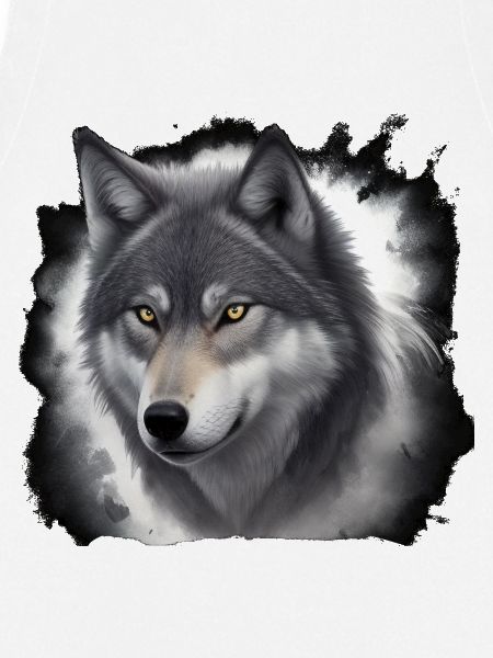 Wolfportrait mit Nebelschwaden