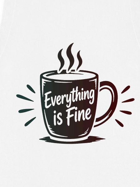 EVERYTHING IS FINE Büro Spruch