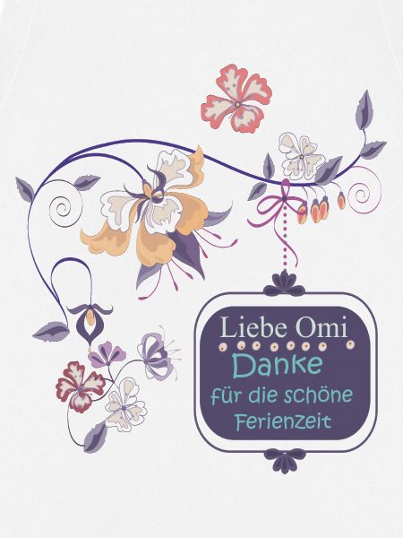 Blumenrahmen Dankesbotschaft Oma