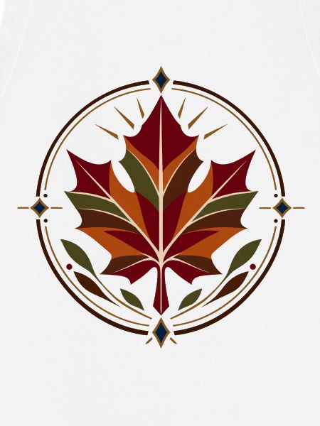Blätterkreis Herbstmuster