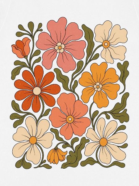 Retro Blumenmuster